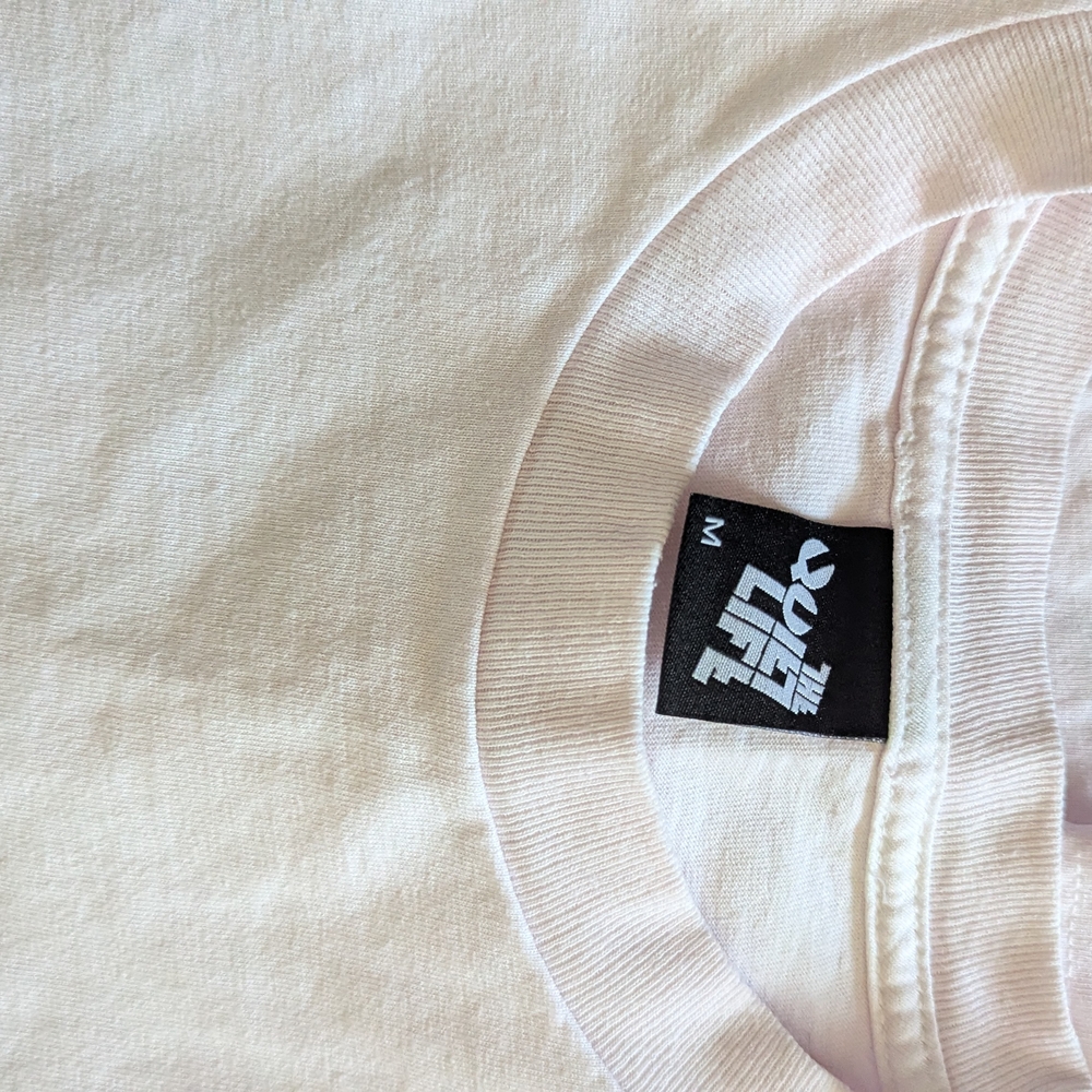 Black and White Short Sleeve Tee with Soft Texture